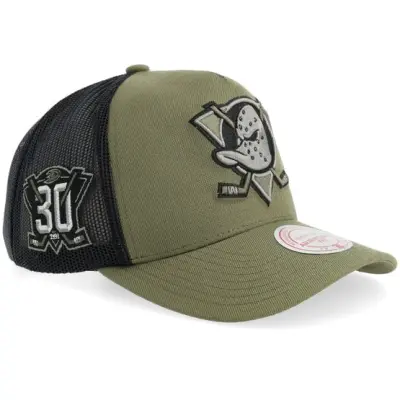 Mitchell&Ness - NHL Grön trucker Keps - Hatstore Exclusive x Anaheim Ducks Pro Green/Black A-Frame Trucker @ Hatstore