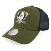 Mitchell&Ness - NHL Grön trucker Keps - Hatstore Exclusive x Anaheim Ducks Winterized Forest Green Trucker @ Hatstore