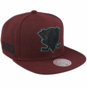 Mitchell&Ness - NHL Lila snapback Keps - Anaheim Ducks Logo Eclipse Vintage Purple Snapback @ Hatstore