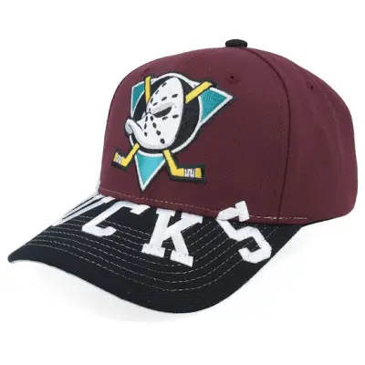 Mitchell&Ness - NHL Röd adjustable Keps - Anaheim Ducks Underarch Pro Vintage Purple/Black Adjustable @ Hatstore