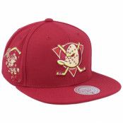 Mitchell&Ness - NHL Röd snapback Keps - Anaheim Ducks Merlot Shine Vintage Maroon Snapback @ Hatstore