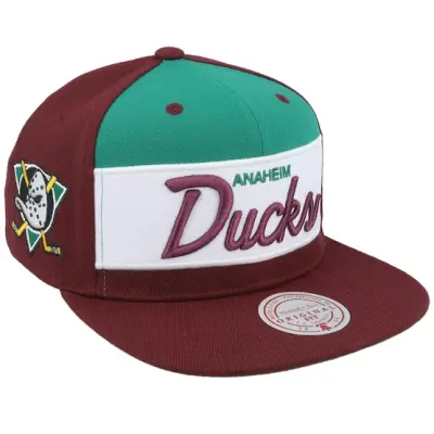 Mitchell&Ness - NHL Röd snapback Keps - Anaheim Ducks Retro Sport Vintage Purple Snapback @ Hatstore