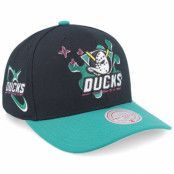 Mitchell&Ness - NHL Svart adjustable Keps - Anaheim Ducks Groove Drip Pro Cap Vintage Black/Teal Adjustable @ Hatstore