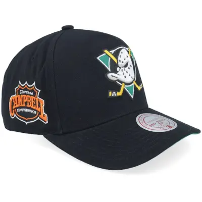 Mitchell&Ness - NHL Svart adjustable Keps - Anaheim Ducks NHL Nostalgic 2.0 Pro Crown Black A-Frame Adjustable @ Hatstore