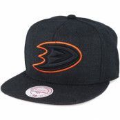 Mitchell&Ness - NHL Svart snapback Keps - Anaheim Ducks Black Heather Snapback @ Hatstore