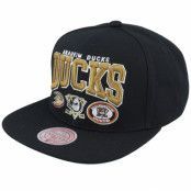 Mitchell&Ness - NHL Svart snapback Keps - Anaheim Ducks Champ Stack Black Snapback @ Hatstore