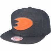 Mitchell&Ness - NHL Svart snapback Keps - Anaheim Ducks Cut Heather Black Snapback @ Hatstore