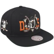 Mitchell&Ness - NHL Svart snapback Keps - Anaheim Ducks Double Up Black Snapback @ Hatstore