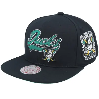 Mitchell&Ness - NHL Svart snapback Keps - Anaheim Ducks Oversweep Vintage Black Snapback @ Hatstore