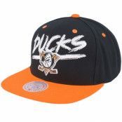 Mitchell&Ness - NHL Svart snapback Keps - Anaheim Ducks Transcript Black/Orange Snapback @ Hatstore