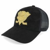 Mitchell&Ness - NHL Svart trucker Keps - Anaheim Ducks Suede Black Trucker @ Hatstore