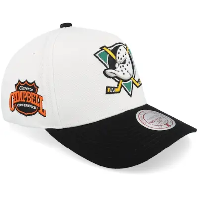Mitchell&Ness - NHL Vit adjustable Keps - Anaheim Ducks NHL Nostalgic Pro Crown White/Black Adjustable @ Hatstore
