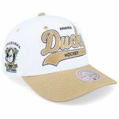 Mitchell&Ness - NHL Vit adjustable Keps - Anaheim Ducks Tail Sweep Pro Vintage White/Gold Adjustable @ Hatstore