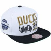 Mitchell&Ness - NHL Vit snapback Keps - Anaheim Ducks Toss Up White/Black Snapback @ Hatstore