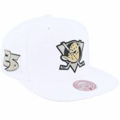 Mitchell&Ness - NHL Vit snapback Keps - Anaheim Ducks Winter White Snapback @ Hatstore