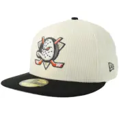 New Era - NHL Beige fitted Keps -"Hatstore Exclusive x Anaheim Ducks 59FIFTY Chrome/Black Fitted"@ Hatstore