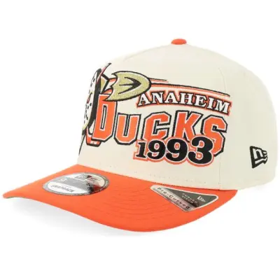 New Era - NHL Beige snapback Keps - Anaheim Ducks 9FIFTY Classic Curved A-frame Snapback @ Hatstore