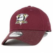 New Era - NHL Röd adjustable Keps - Anaheim Ducks Team Heather Visor Maroon 940 Adjustable @ Hatstore