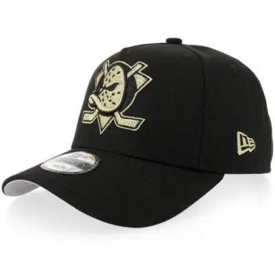 New Era - NHL Svart adjustable Keps - Kids Hatstore Exclusive x Anaheim Ducks 9FORTY Black/Metal Gold A-frame Adjustable @ Hatstore