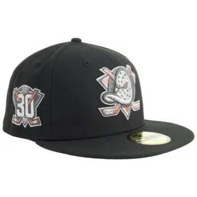 New Era - NHL Svart fitted Keps - Hatstore Exclusive x Anaheim Ducks 59FIFTY Black/Metallic Fitted @ Hatstore