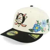 New Era - NHL Vit fitted Keps - Anaheim Ducks Tonal Florals Off White/Black/Green UV Fitted @ Hatstore