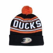 Outerstuff - NHL Svart pom Beanie - Kids Anaheim Ducks Jacquared Knit Black Pom @ Hatstore