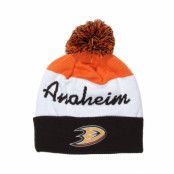 Reebok - NHL Svart pom Beanie - Anaheim Ducks Script Cuff Pom @ Hatstore