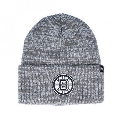 47 Brand - NHL Grå cuff Beanie - Boston Bruins Brain Freeze Dark Grey Cuff @ Hatstore