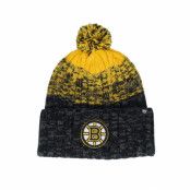 47 Brand - NHL Svart pom Beanie - Boston Bruins Cascade 47 Cuff Knit Beanie Black/Yellow Pom @ Hatstore