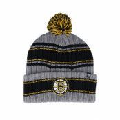 47 Brand - NHL Svart pom Beanie - Boston Bruins MLB Rexford 47 Cuff Dark Grey Pom @ Hatstore