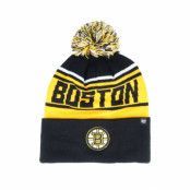 47 Brand - NHL Svart pom Beanie - Boston Bruins NHL Stylus 47 Cuff Black/Yellow Pom @ Hatstore