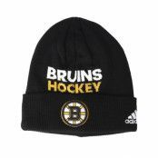 Adidas - NHL Svart cuff Beanie - Boston Bruins Locker Room Cuffed Black Beanie @ Hatstore