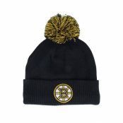 Adidas - NHL Svart pom Beanie - Boston Bruins NHL Cuff Beanie Black Pom @ Hatstore