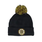 Adidas - NHL Svart pom Beanie - Boston Bruins NHL Cuff Beanie Black Pom @ Hatstore
