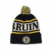 American Needle - NHL Svart pom Beanie - Boston Bruins Pillow Line Knit Black/Ivory/Gold Pom @ Hatstore