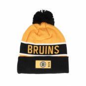 Fanatics - NHL Gul pom Beanie - Boston Bruins Authentic Pro Game&Train Gold/Black Pom @ Hatstore