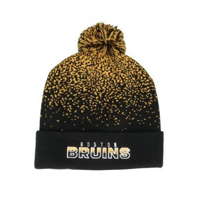 Fanatics - NHL Svart pom Beanie - Boston Bruins Iconic Gradiant Beanie Black/Gold Pom @ Hatstore