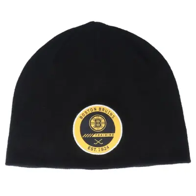 Fanatics - NHL Svart traditionalbeanie Beanie - Boston Bruins Authentic Pro Training Beanie @ Hatstore