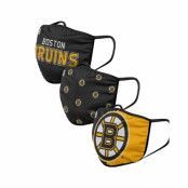 Foco - NHL Svart Mask - Boston Bruins 3-Pack NHL Black/Yellow Face Mask @ Hatstore