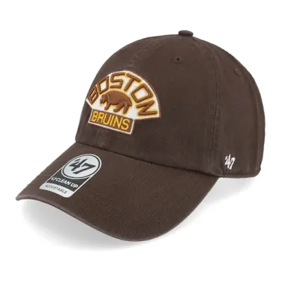47 Brand - NHL Brun unconstructed Keps - Boston Bruins NHL Clean Up Cap Brown Dad Cap @ Hatstore