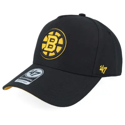 47 Brand - NHL Svart adjustable Keps - Boston Bruins NHL Mesh 47 Offside Black A-frame Adjustable @ Hatstore