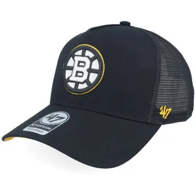 47 Brand - NHL Svart snapback Keps - Boston Bruins NHL Mesh 47 Offside Black A-Frame Trucker @ Hatstore