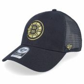 47 Brand - NHL Svart trucker Keps - Boston Bruins Branson Metallic Mvp Black/Gold Trucker @ Hatstore