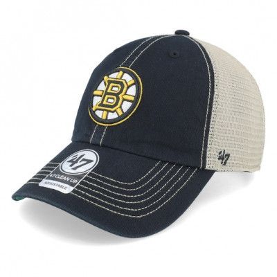47 Brand - NHL Svart trucker Keps - Boston Bruins NHL Trawler Clean Up Black Trucker @ Hatstore
