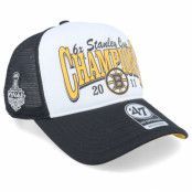 47 Brand - NHL Vit trucker Keps - Boston Bruins NHL Foam Champ Offside Dt White/Black Trucker @ Hatstore