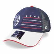 Fanatics - NHL Blå trucker Keps - Boston Bruins Waving Flag Athl Navy Trucker @ Hatstore