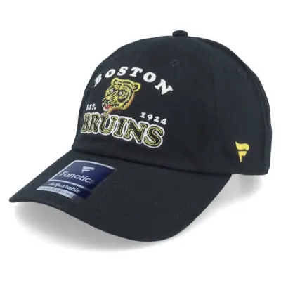 Fanatics - NHL Svart unconstructed Keps - Boston Bruins Unstructured Black Dad Cap @ Hatstore