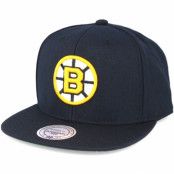 Keps Boston Bruins Wool Solid Black Snapback - Mitchell & Ness - Svart Snapback