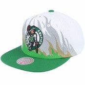 Mitchell&Ness - NBA Vit snapback Keps - Boston Bruins Hot Fire White/Green Snapback @ Hatstore