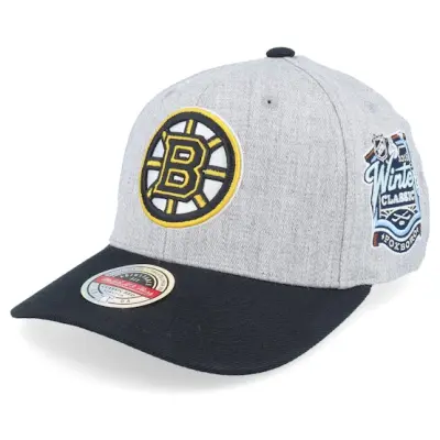 Mitchell&Ness - NHL Grå adjustable Keps - Hatstore Exclusive x Boston Bruins The Tweak Grey Heather/Black Adjustable @ Hatstore